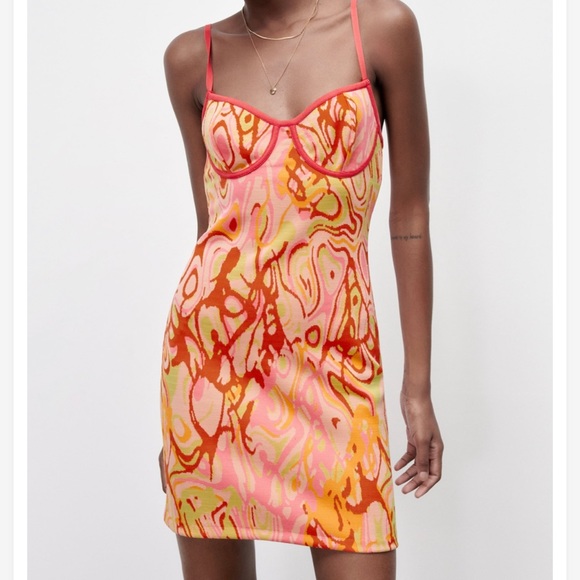 Jacquard dress zara NWT - Picture 2 of 5